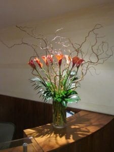 Weekly Flowers - Calla Lillies and foliage - Corporate flowers